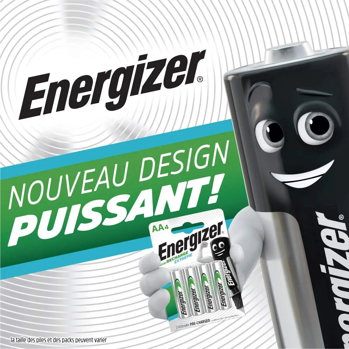 Energizer Accu Recharge Extreme AA  (par 4) piles longue durée 7638900416893 Energizer