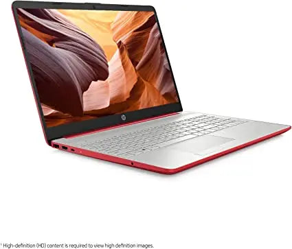 HP 2023 15'' HD IPS Laptop, Windows 11, Intel Pentium 4-Core Processor Up to 2.70GHz, 8GB RAM, 128GB SSD, HDMI, Super-Fast 6th Gen WiFi, Dale Red (Renewed TECIN-PRINCIPALE