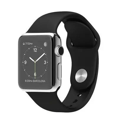 Iwatch en acier inoxydable de 38 mm avec Bracelet Sport noir Apple Computer, Inc