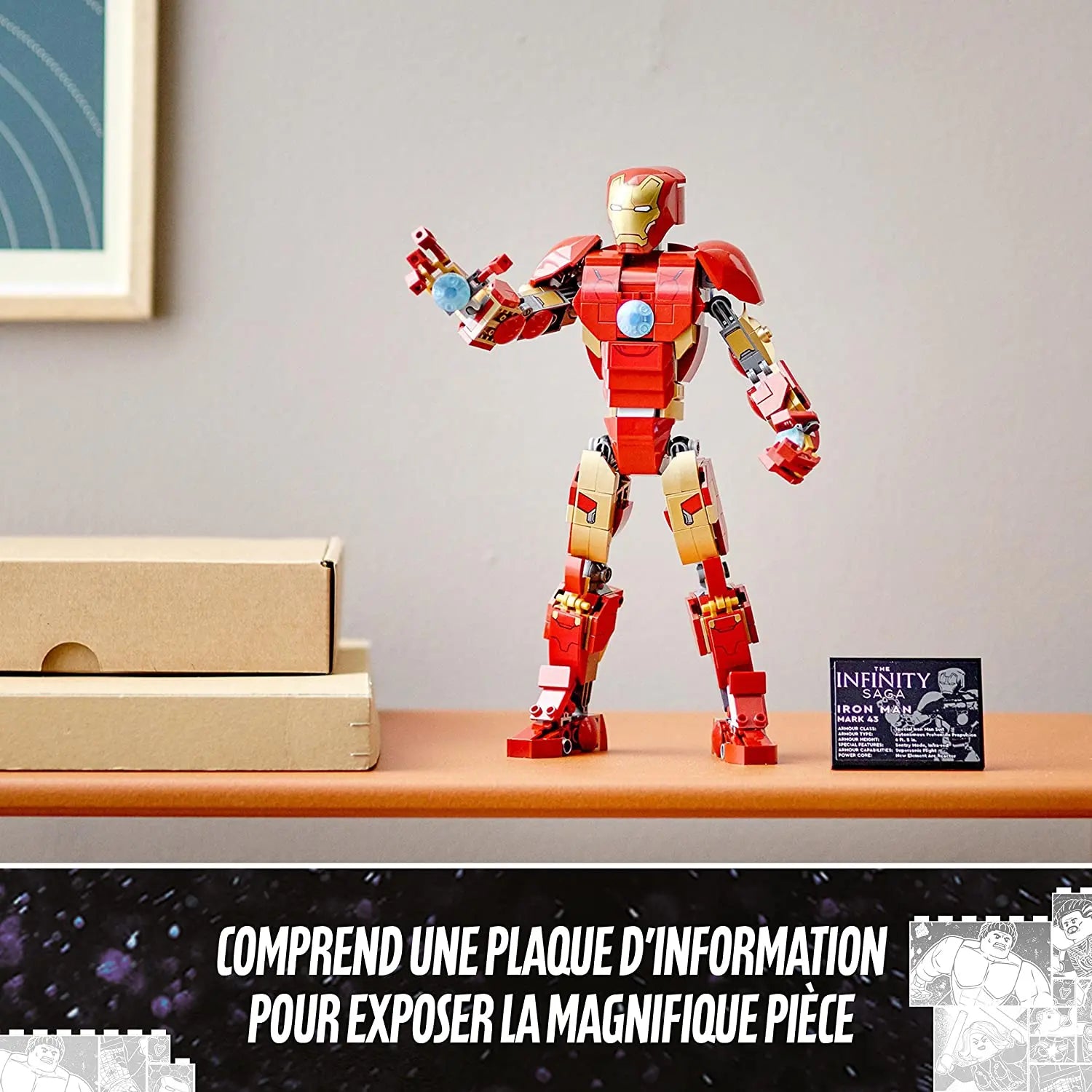 LEGO 76206 Marvel L’Armure Articulée d’Iron Man, Figurine Collectionner, Jouet  Avengers: Age of Ultron, Set Infinity Saga lego