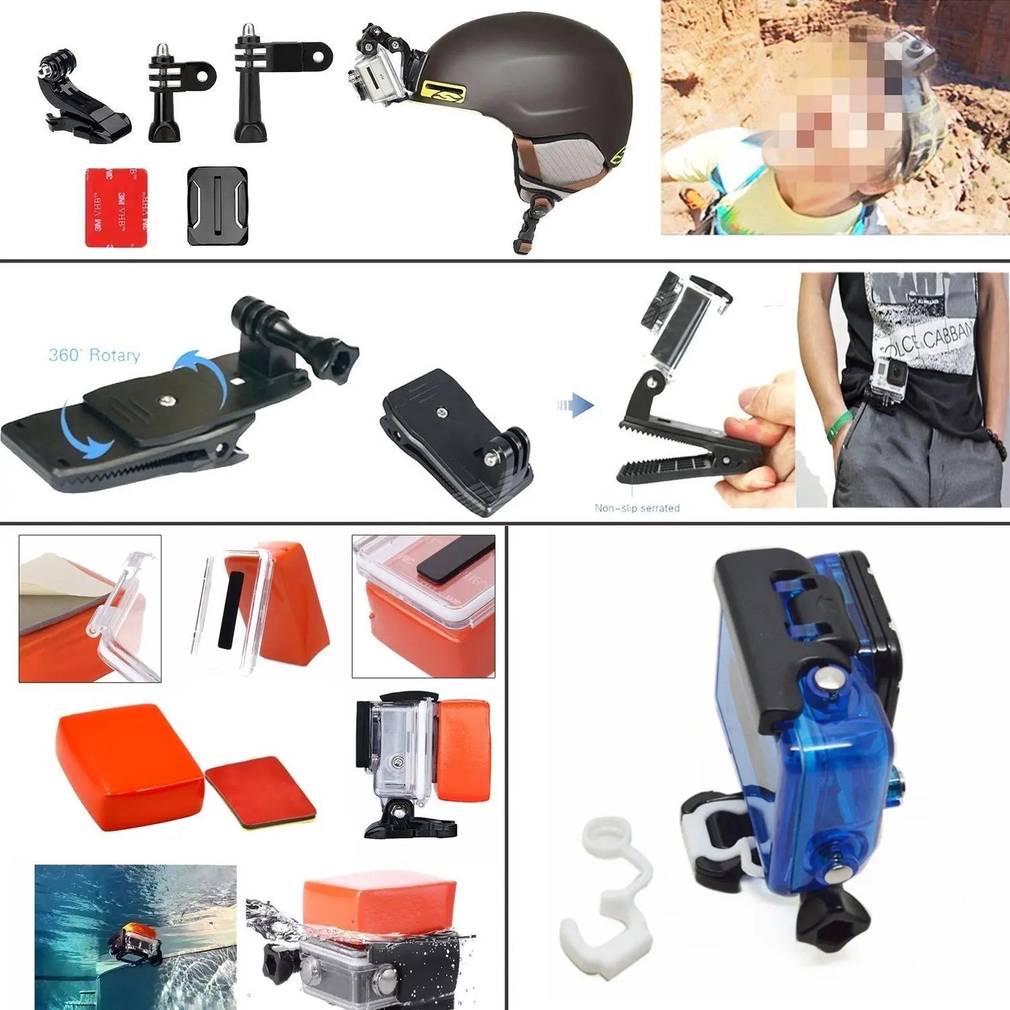 Leknes Lot de 52 accessoires professionnels pour GoPro Hero 1 2 3 4 5 Leknes