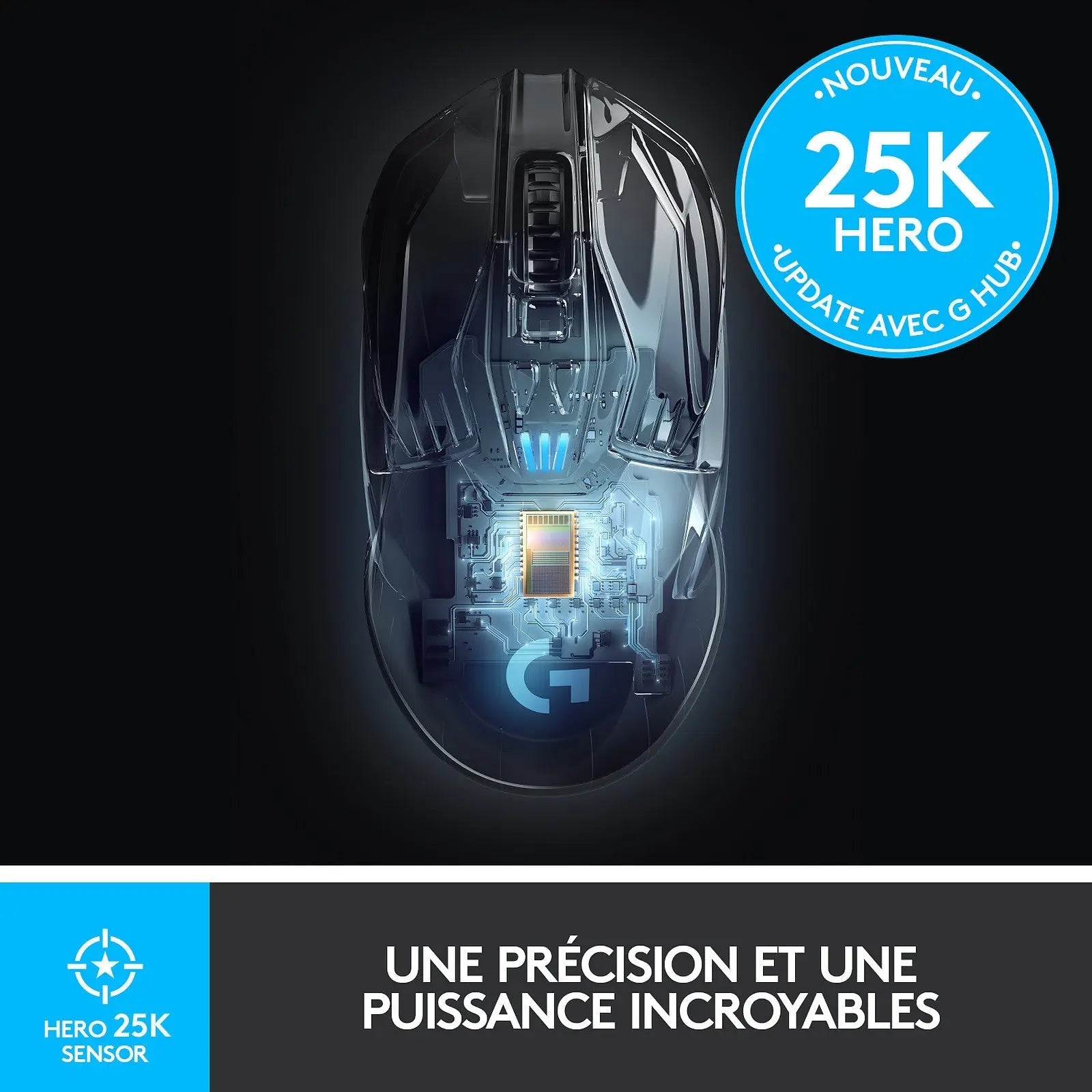 Logitech G903 Lightspeed Hero Wireless Gaming Mouse 5099206083943 logitech