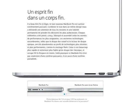 Macbook Pro retina 128 GO SSD 8GO RAM Apple Computer, Inc