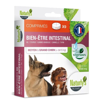 Naturlys - Comprimés Bien être et Hygiène Intestinale Moyen et Grand Chien (aux plantes) Naturlys