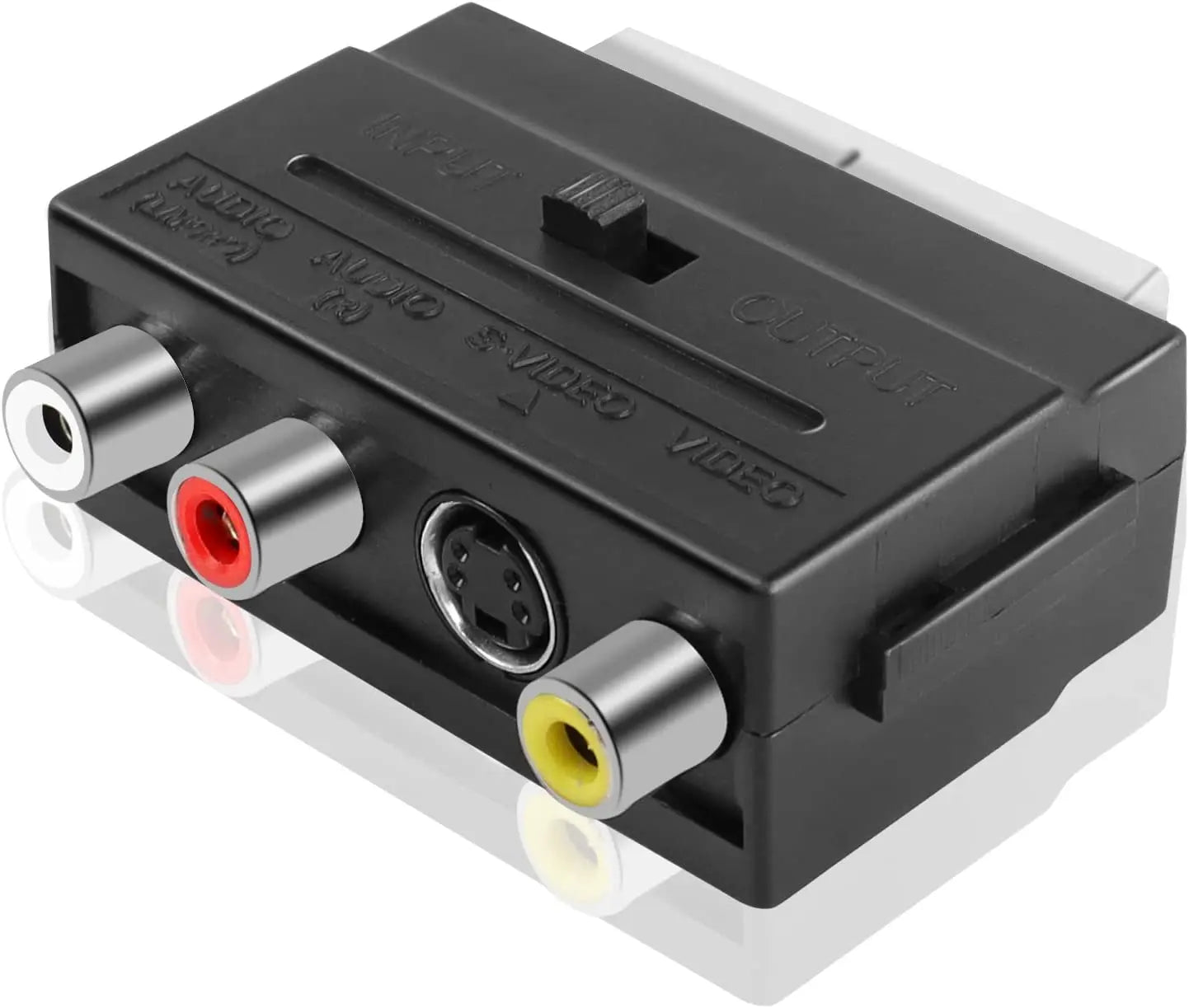Péritel Adaptateur Péritel vers 3X RCA AdaptateurSCART à AV, SCART à A / V (2 Audio et 1 vidéo) pour DVD TV VCR Newtechno