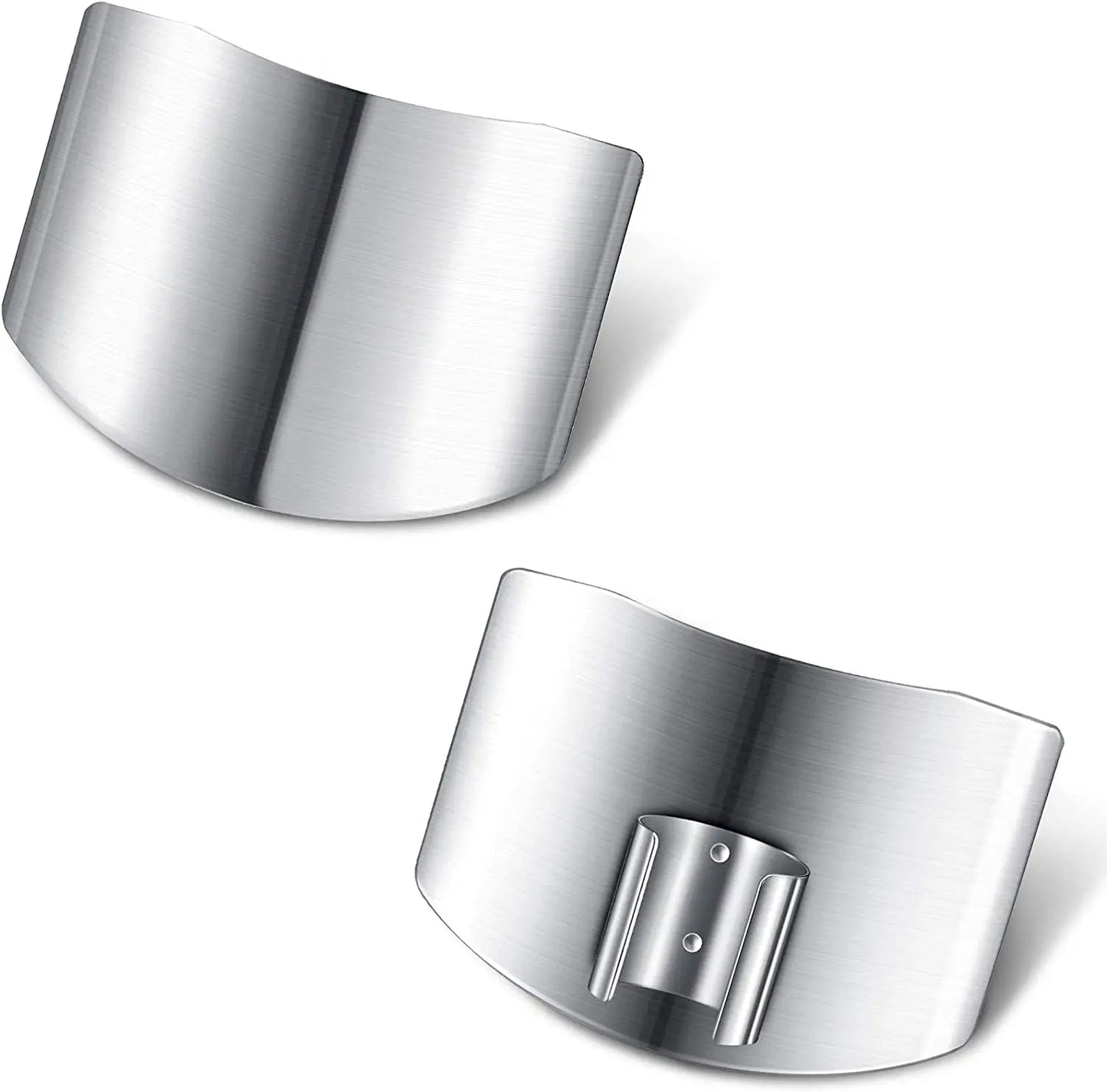 Protège-Doigts en Acier Inoxydable Protecteur de Doigt Protecteur de Coupe de Couteau Garde de Couteau pour Cuisine Patelai
