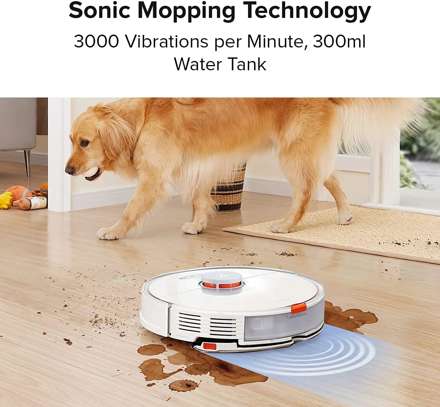 Roborock S7 Aspirateur Robot Puissant 2500 Pa Robot Aspirateur Laveur Connecté par WiFi/Alexa/APP 9331418177529 Roborock
