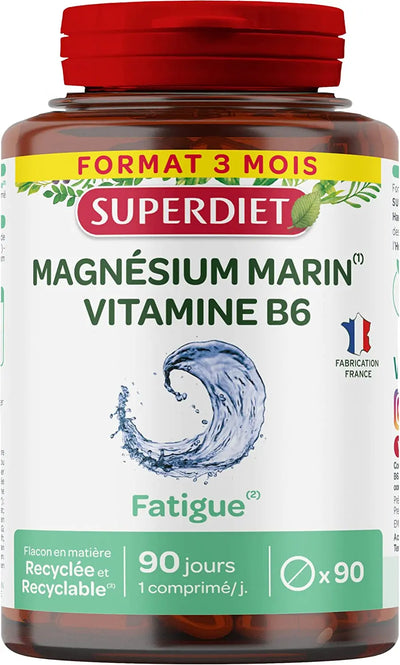 Superdiet Magnésium d'Origine Marine + Vitamine B6 90 Comprimés 3428881134206 Finish