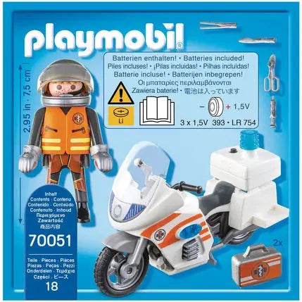 Urgentiste et moto - Playmobil Les secouristes - 70051 playmobil