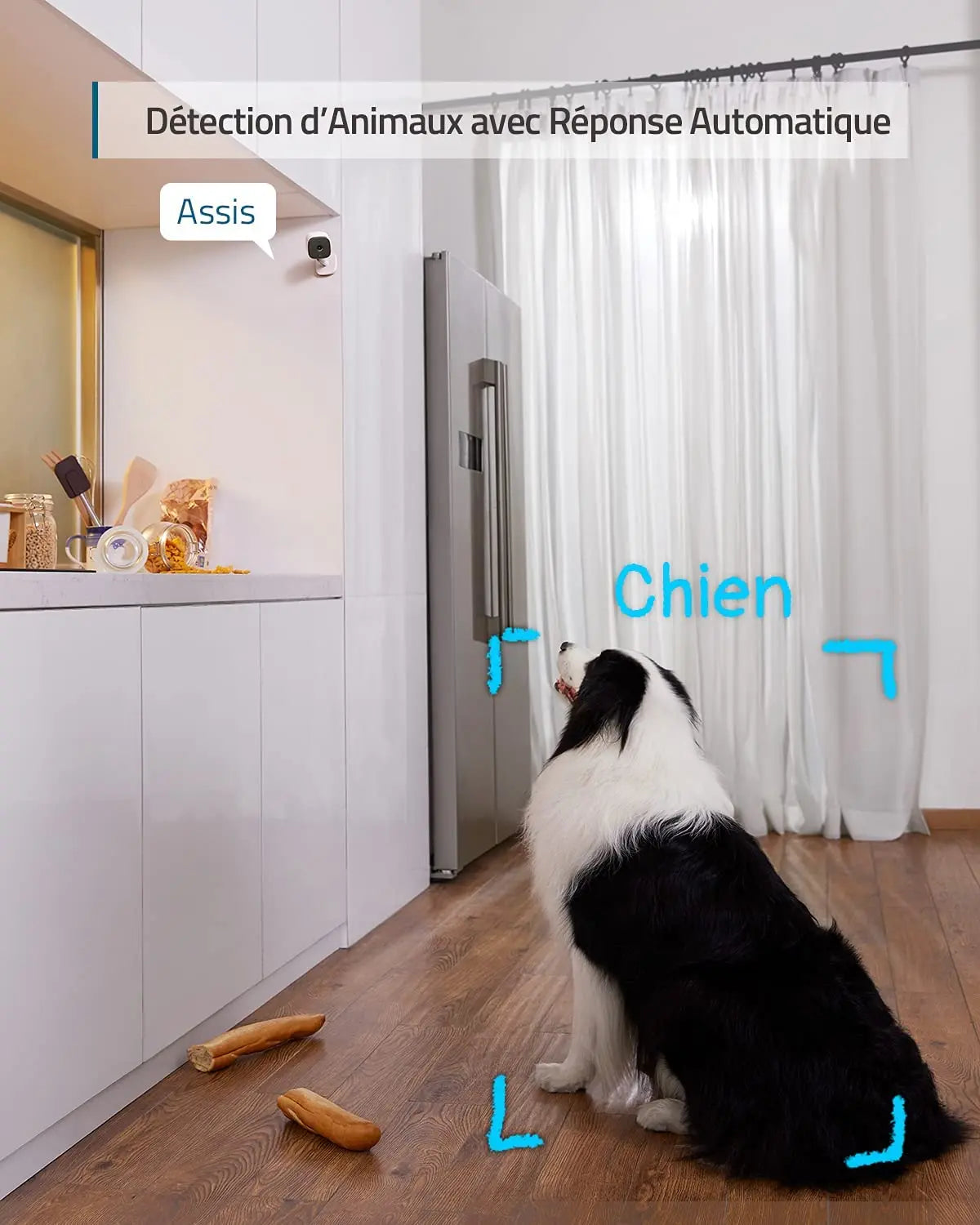 eufy Security 2K Caméra Surveillance Wifi Intérieure de Sécurité du Domicile, Détection des Humains et Animaux par l'IA, 0194644092153 eufy