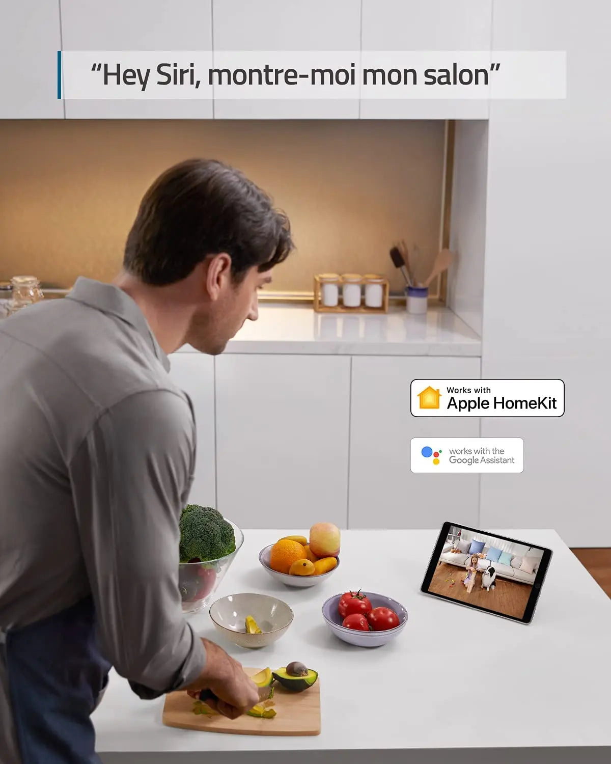 eufy Security 2K Caméra Surveillance Wifi Intérieure de Sécurité du Domicile, Détection des Humains et Animaux par l'IA, 0194644092153 eufy