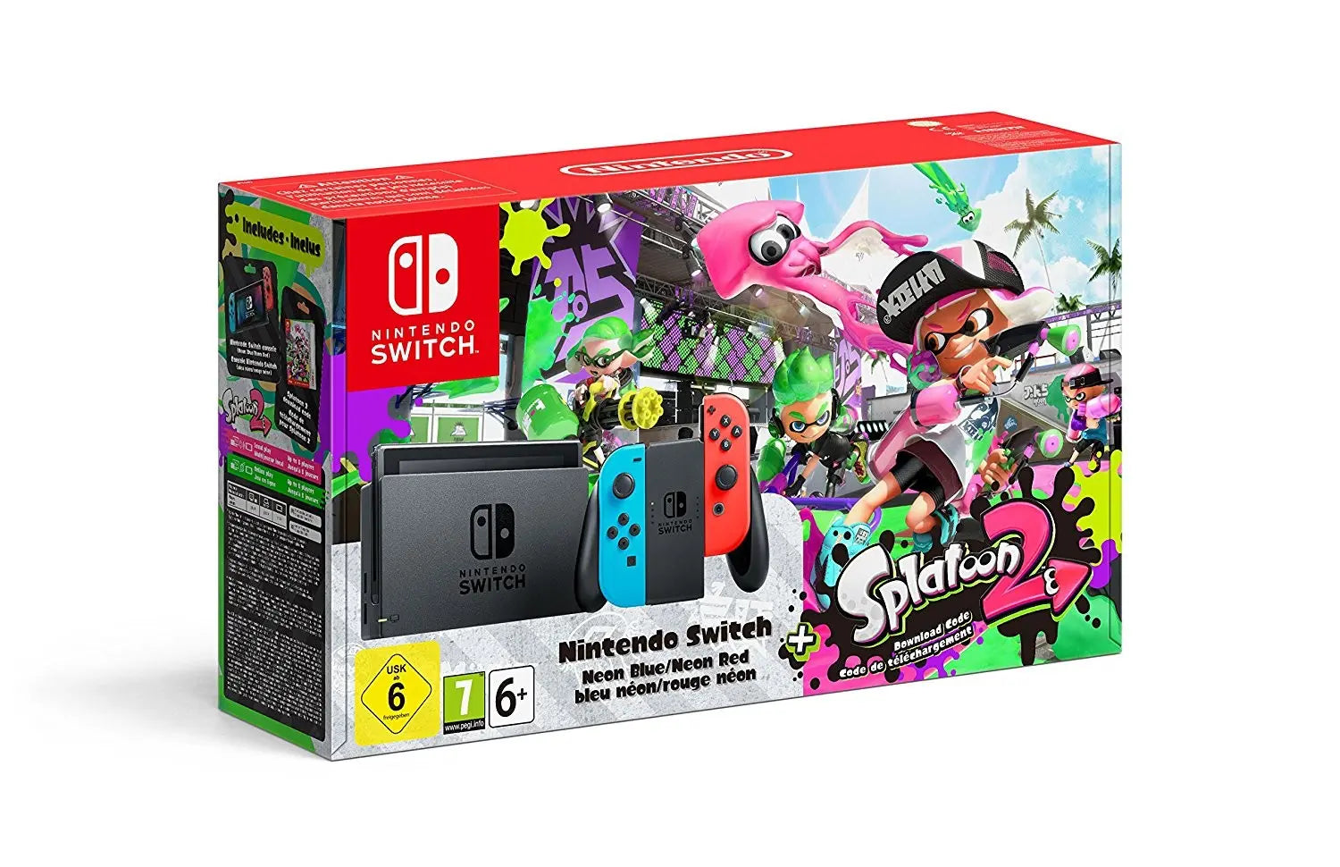 pas de stock en 2020  sur Console Nintendo Switch avec paire de Joy-Con Bleu et Rouge nintendo